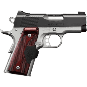 Kimber Ultra Carry Ii 1911 9mm 3" 6rd Pistol W/ Crimson Trace Red Lasergrips - Two Tone / Rosewood