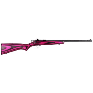 Keystone Crickett 22lr 16.12" 1rd Bolt Action Rifle - Stainless Steel / Pink Laminate