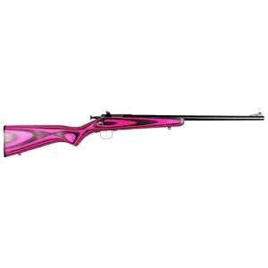 Keystone Crickett 22 Lr 16.1" Bolt Rifle - Blued / Pink Laminate
