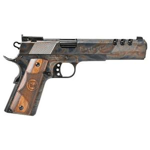 Iver Johnson Eagle Xl 1911 Ported 45acp 6" 8rd Pistol - Case Hardened | Walnut Grips
