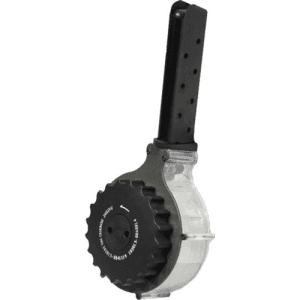Iver Johnson 1911 Fs 45 Acp 28rd Drum Magazine - Black