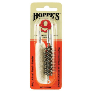 Hoppe's Brushkit .44, .45 Cal Pistol, Phosphor Bronze 3pk