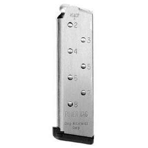 Chip-Mccormick Chip Mccormick 1911 Power Mag Handgun Magazine .45 Acp Stainless Steel 8/Rd