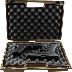 Berry-S-Mfg Berry's Double Pistol Case (Tan) L: 15" W: 10" H: 4"