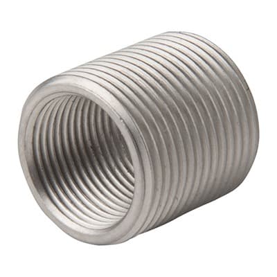 Precision Armament Shoulderless Thread Adapter 1/2-28 To 5/8-24 - Shoulderless Thread Adapter 1/2-28to5/8-24 Stainless Steel