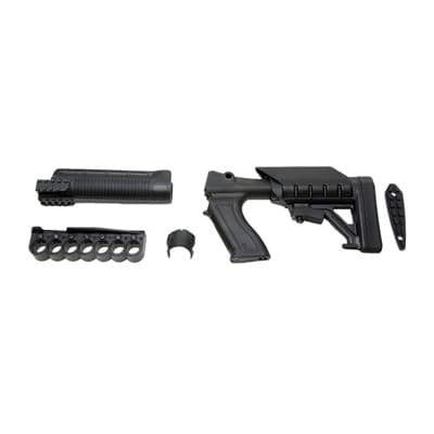 Pro Mag Archangel Mossberg 500 Tactical Shotgun Stock Systems - 12g Tactical Shotgun Stock System W/Shell Carrier Poly Blk