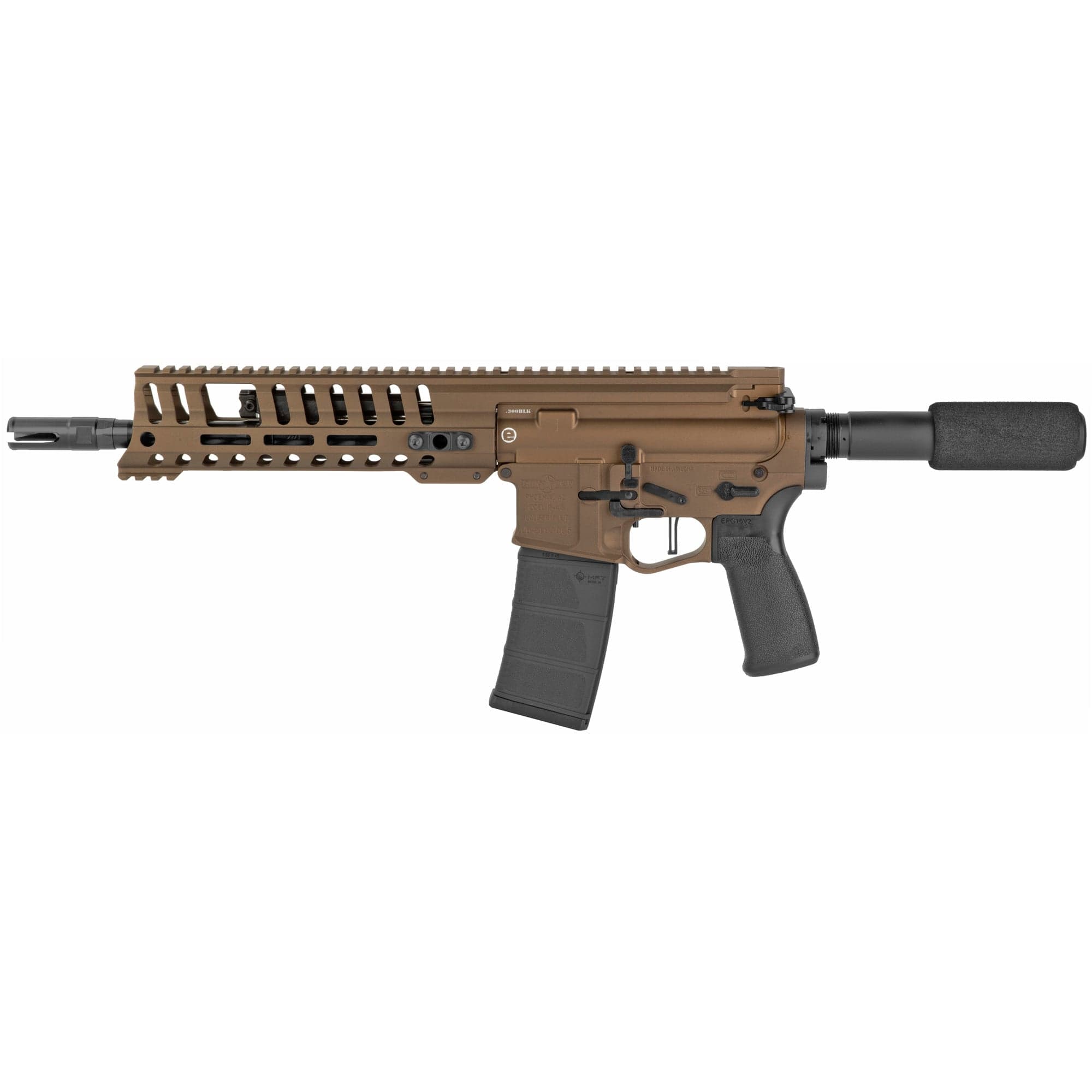 Patriot Ordnance Factory .300 AAC Blackout AR Pistol with 10.5" Barrel, Bronze - 1800