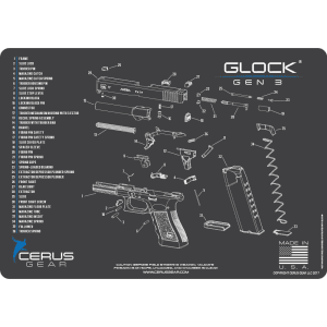 Cerus Gear 12x17 Glock Gen3 Schematic ProMat - Gray