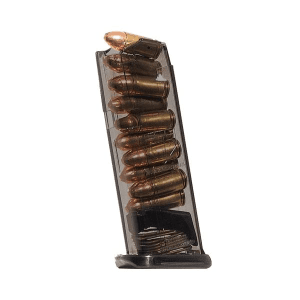 Elite-Tactical-Systems Elite Tactical Systems Carbon Smoke Handgun Magazine For Glock 43x/48 9mm Luger 10/Rd