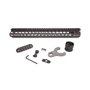 Bravo Company Alpha Keymod Rail Fits AR Rifles 15" Aluminum Alloy Black Finish Includes BCM KeyMod Sling Mount and a BCMGUNFIGHTER KeyMod Nylon Rail BCM-KMR-A15-556-BLK